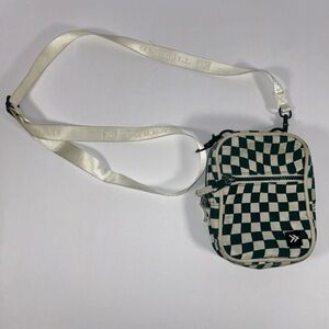 THREAD Small Shoulder Crossbody Bag Green‎ Checkered Detachable Adjustable Strap